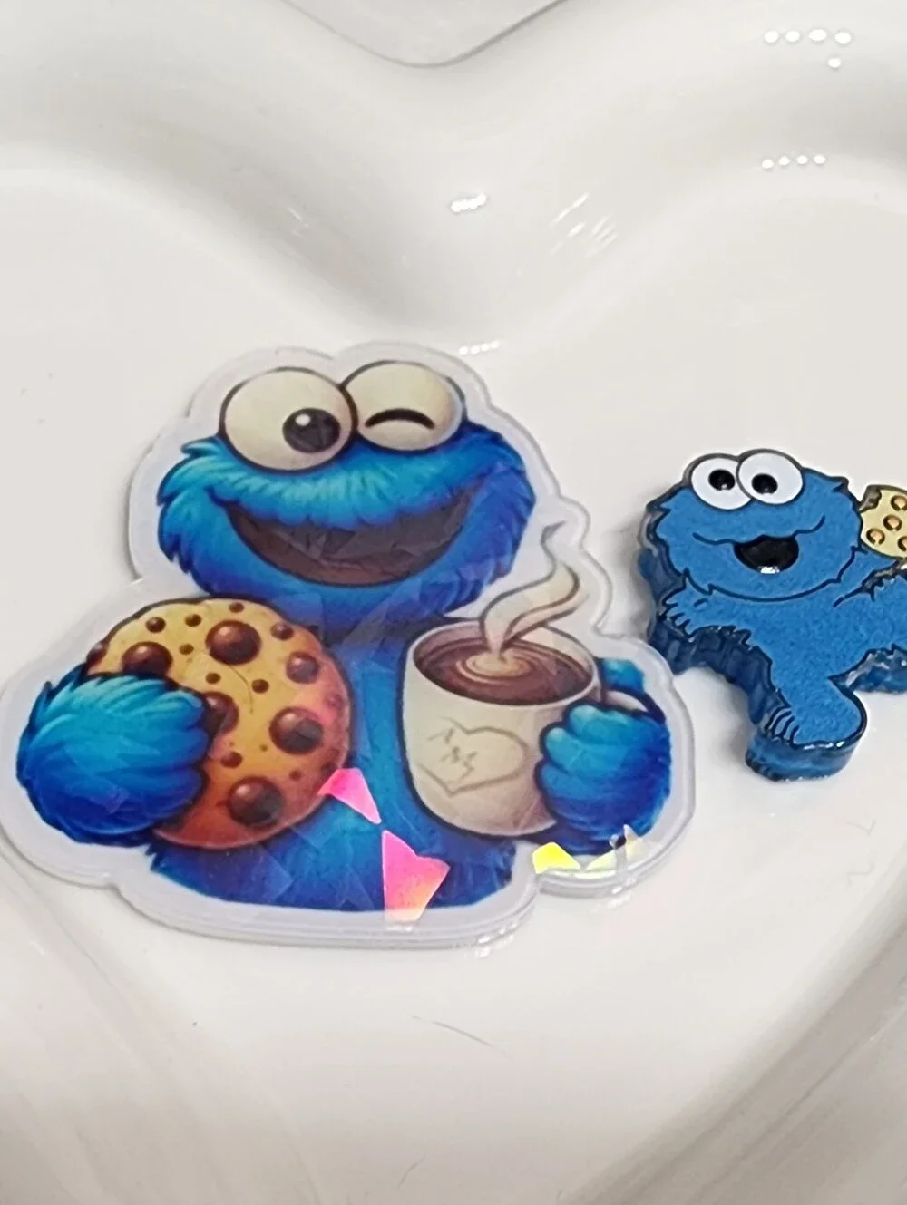 Cookie Flatback Focal Bead Badge‎ Keychain Crafts Beaded Pen Magnet Bag Clip